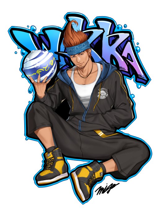 ストリートでブリッツボール教えてくれるおじさん 