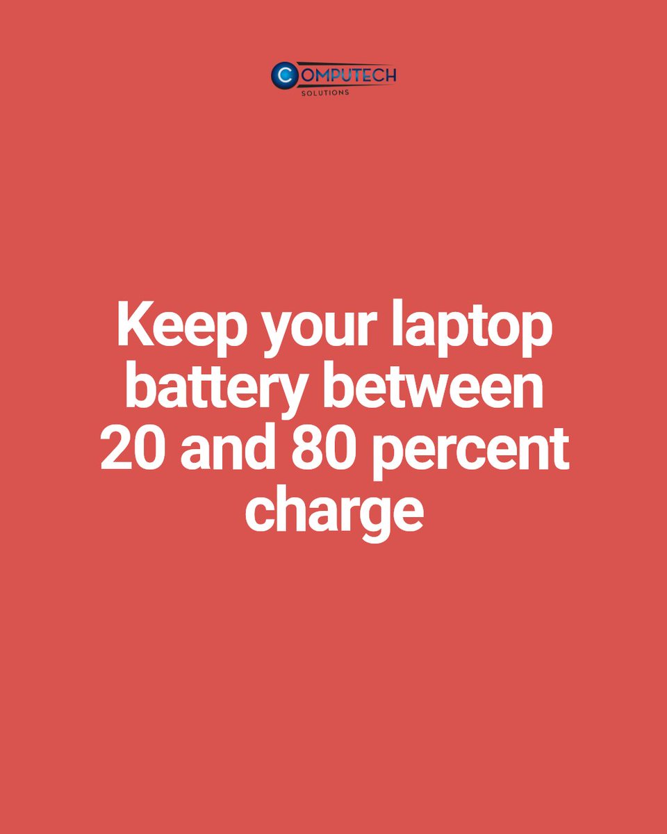 Computech_PTA's tweet image. Make your laptop battery last longer: Keep charge 20-80%, lower brightness, close unused apps, use power-saving mode &amp;amp; replace old batteries with quality ones from Computech Solutions. Shop now! #LaptopRepair #ComputechSolutions #TechSupport #LaptopService #LaptopBattery