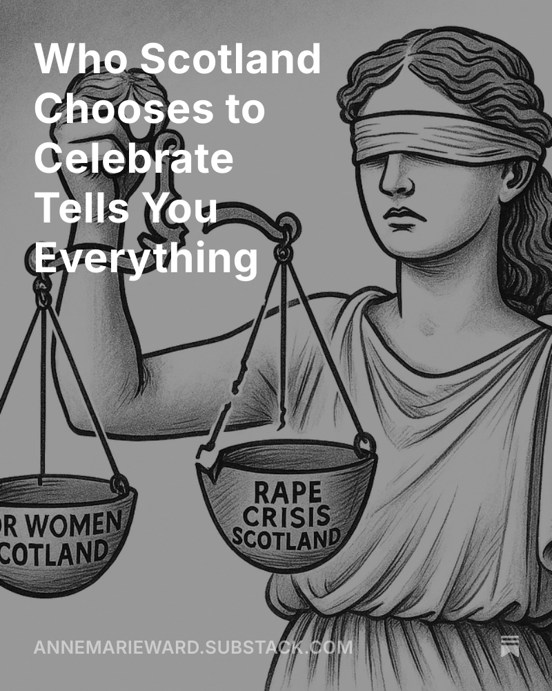 The real story isn’t who wins,  it’s what this shortlist says about Scotland today.
Moral courage is now treated as provocation, words are stripped of meaning, and the institutions that once defended women now treat them as a PR problem.
#WomenWontWheesht 
Read here
