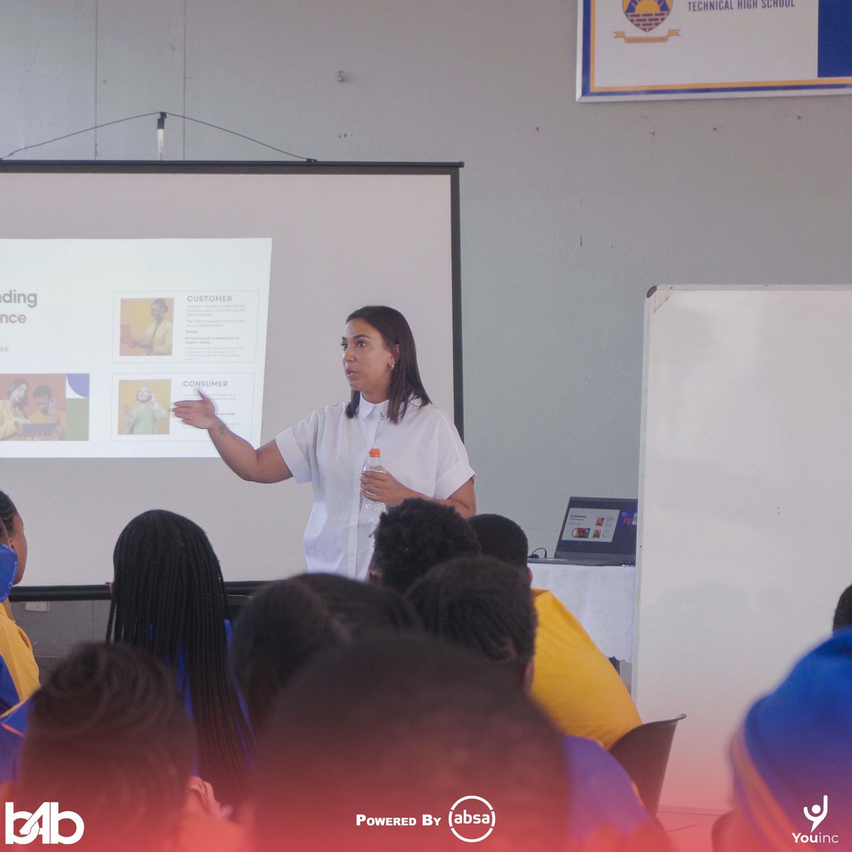 CleoAJohnson's tweet photo. Empowering the next generation of entrepreneurs in Polokwane! 🚀 

I had the incredible opportunity to share insights on marketing and customer understanding with these bright high school students as part of the B4B program. #EmpowerEntrepreneurs https://t.co/TsZJBKAsCq