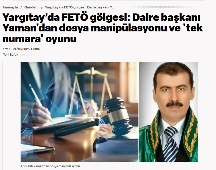 Yargıtay Daire Başkanı: 'Yeni Şafak çetesi'

Yargıtay 11. Hukuk Dairesi Başkanı Abdullah Yaman, iki gündür kendisini hedef alan Yeni Şafak gazetesine karşı "Yeni Şafak çetesi" başlığıyla sert bir açıklama yaptı. 

"Haram yoldan birilerinin malına çökmelerine imkan ve fırsat