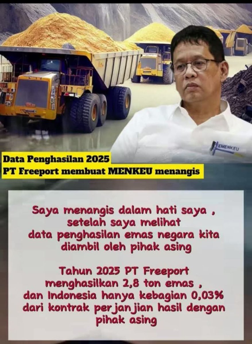 Tan_Mar3M's tweet photo. Bukan diambil, tapi bayar upeti buat globalis..

Biar miskin, Asal ga diperangi 😄 https://t.co/AAEybcdz7x