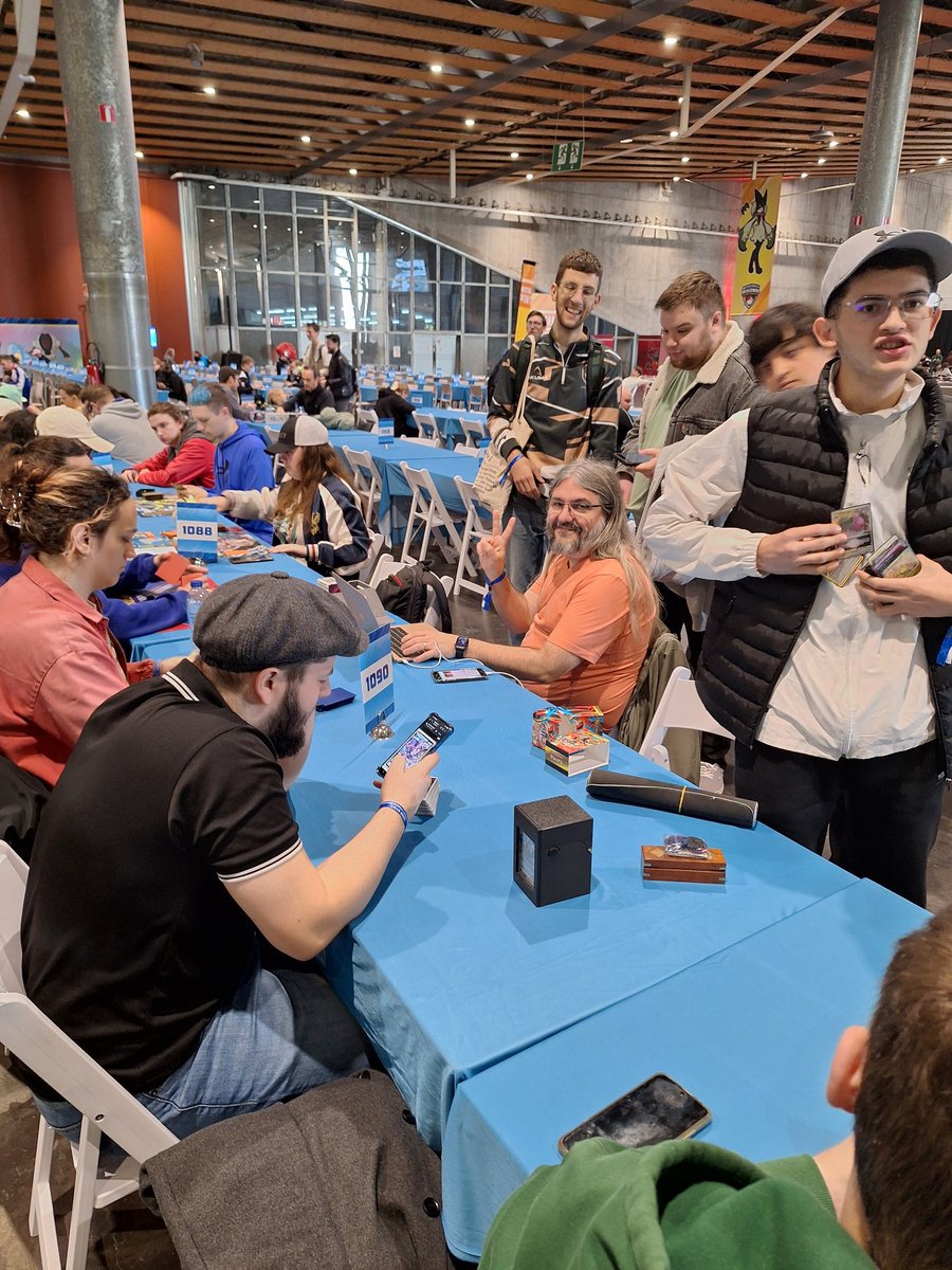 We are getting ready for the Unofficial Expanded League Cup at Lille regionals! Go to table 1089 to register, and ask for a deck if needed! Julien (long hair bearded guy in the pic) is running the event :)