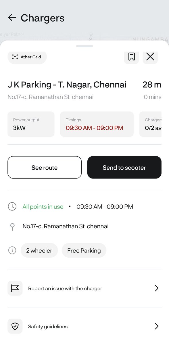 SyedAkmalazim's tweet photo. Hey @atherenergy why does your ather grid at jp parking, t nagar chennai demand additional parking fee of 30 bucks when your app says that parking is free? https://t.co/knaWwcgLQM