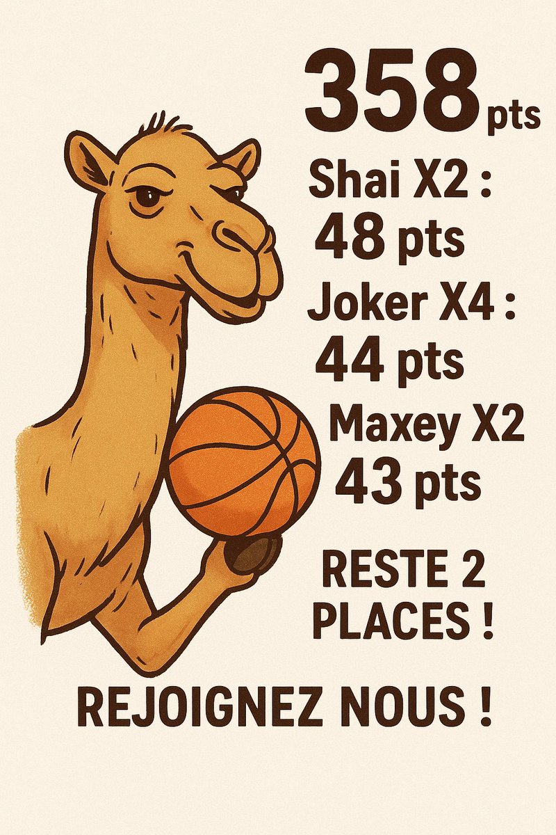 Résultat de notre première journée d’équipe ! Reste encore 2 places pour lancer pleinement notre saison ! 

#TTFL #DROMADAIRES
