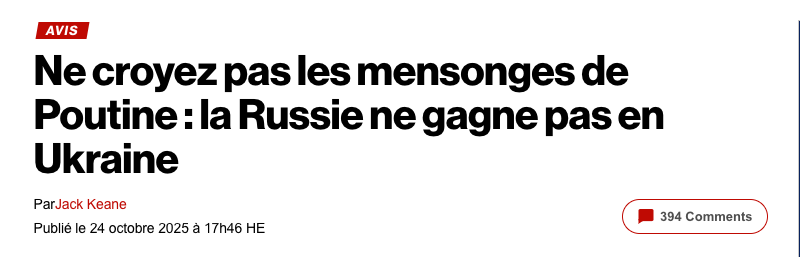 Ne croyez pas les mensonges de Poutine : la Russie ne gagne pas en Ukraine

Le dictateur russe Vladimir Poutine affirme que la victoire en Ukraine est inévitable et rejette tout accord de paix qui ne lui donnerait pas le contrôle total de la partie orientale du pays, le Donbass.