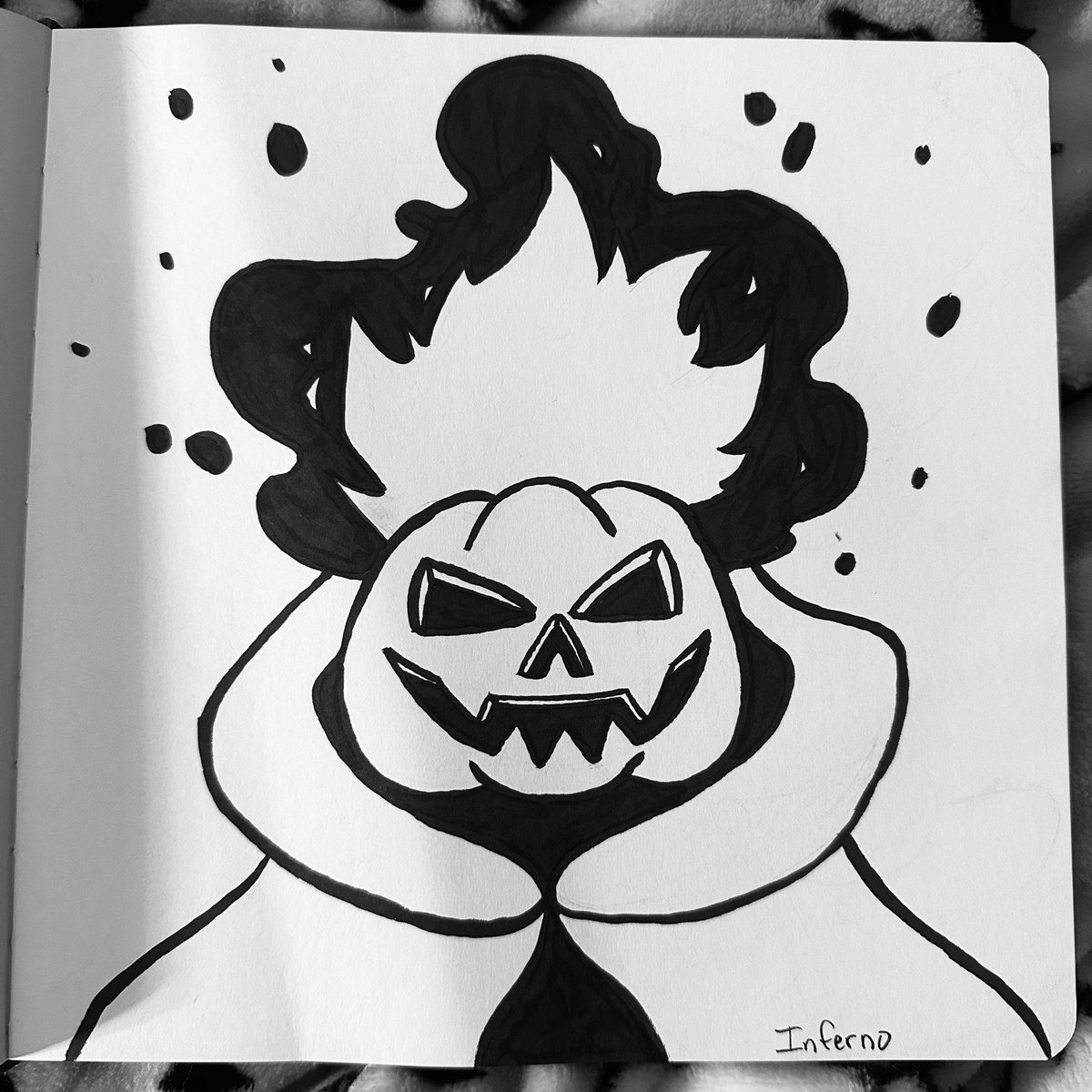 Days 24 and 25, Rowdy and Inferno! Very quickly done, not my best, will try again tomorrow. It’s okay. #inktober #inktober2025 #inktoberrowdy #inktoberinferno