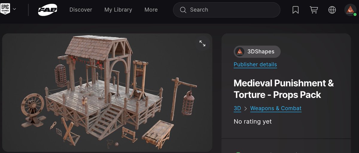 3DShapesStudio's tweet image. 🔥 It’s finally here!
Medieval Punishment & Torture - Props Pack just dropped on @fab👉fab.com/s/4411b67689b2
Step into the dark side of the medieval era with this high-quality AAA collection.
Includes:
#Unity & #Blender formats ✅
Unreal Engine version coming soon!
#gamedevs