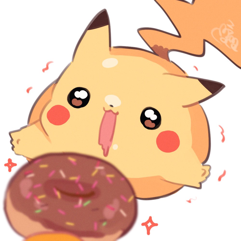おいしいお菓子とご対面したピカチュウ🍩