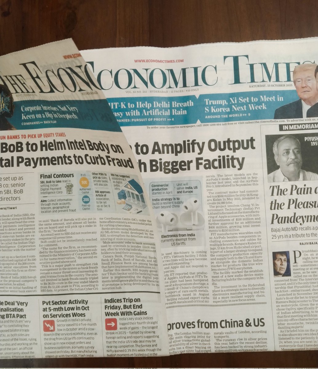 umedpratapsingh's tweet image. Why sometimes front page is half in economics times or times of india? 
Any particular reason?