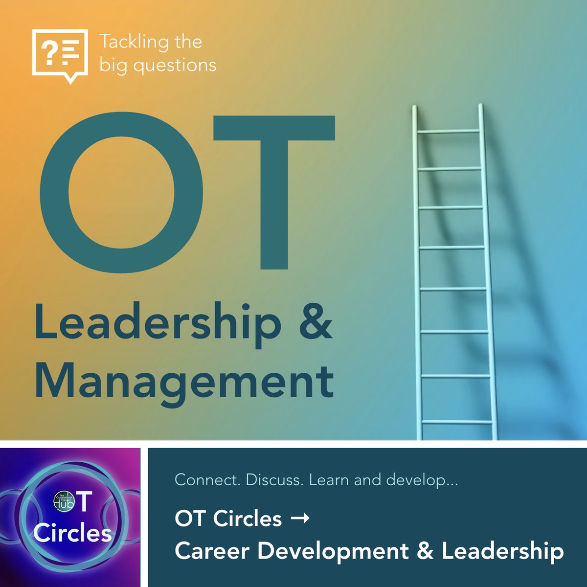 New discussion 👩🏻‍🏫 "For OTs in a leadership or management position, what is THE most important aspect of leadership?" - Simone.

💬 Freely share views over in OT Circles: theOThub.com/circle/career-… - great for your CPD! #Leadership #OccupationalTherapy