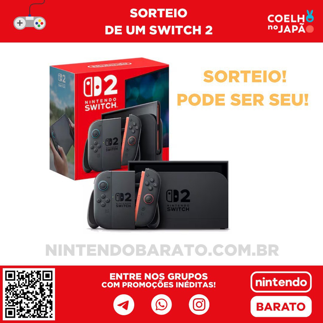 Galera estou nos grupos do Nintendo Barato para economizar com Nintendo e participando do sorteio do Switch 2! #NintendoBarato