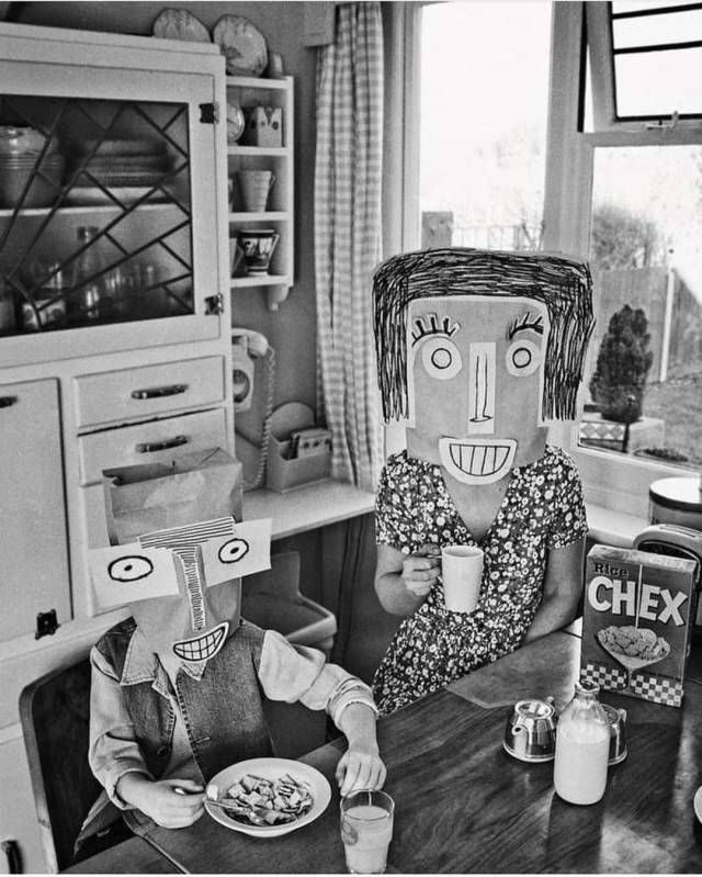 Ingre Morath, late 1950s Masks by Saul Steinberg.
