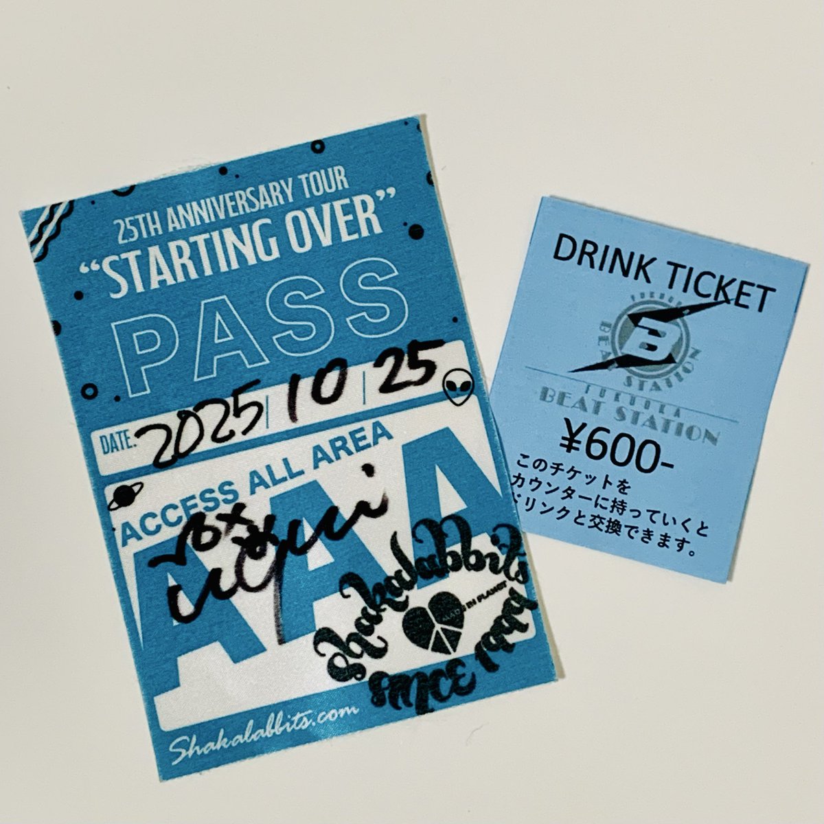 激レア　SHAKALABBITS　元メンバーKING サイン刻印入ピック 激レア SHAKALABBITS 元メンバーKING サイン刻印入ピック V