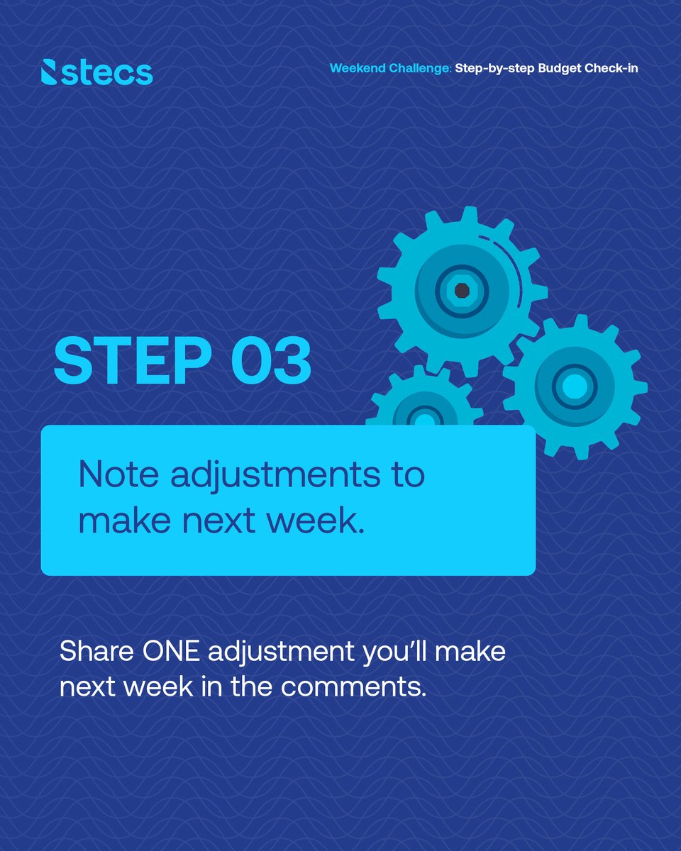 Budgets don’t work unless you check in. This weekend, let’s do a quick money review together.
It only takes 10 minutes, but the clarity it gives? Priceless.
Who’s in for the challenge? 🙌

#FinancialChallenge #BudgetCheck #STECS #FinancialHabits #Ethicalbanking