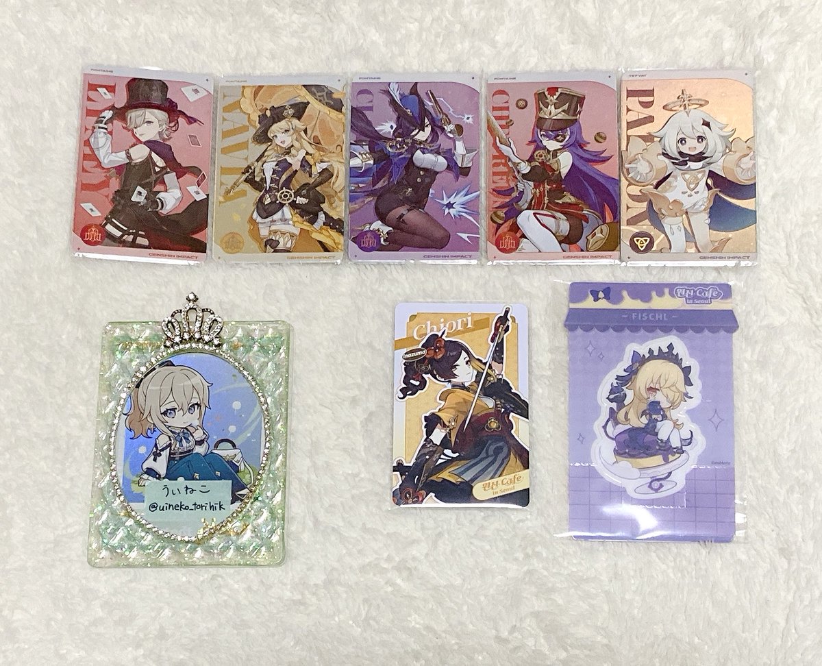 【交換】原神 韓国カフェ ポラロイド カラビナ バッカス フォトカ

譲：画像1～3枚目

求：同種異種 ウェンティ 平蔵 ジン リネット シャルロット
※同性同士の交換希望

初回の方プロカ必読。郵送交換のみ。

検索からでもお気軽にお声掛け下さい。