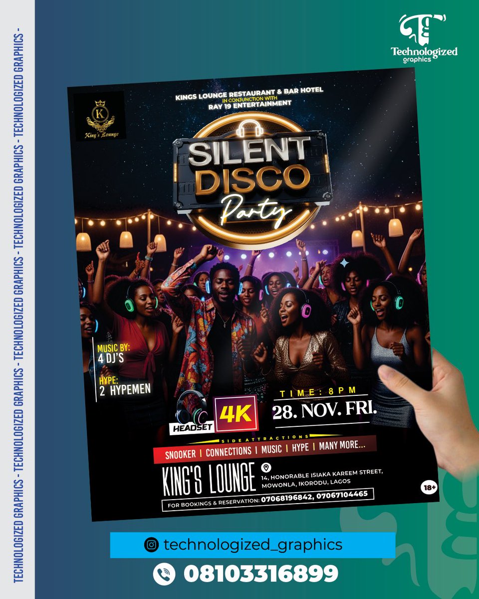 techgraphics111's tweet image. Dm for your club flyer design via @techgraphics111 #graphics #clubflyer #club #flyer #nightclub #silentdisco