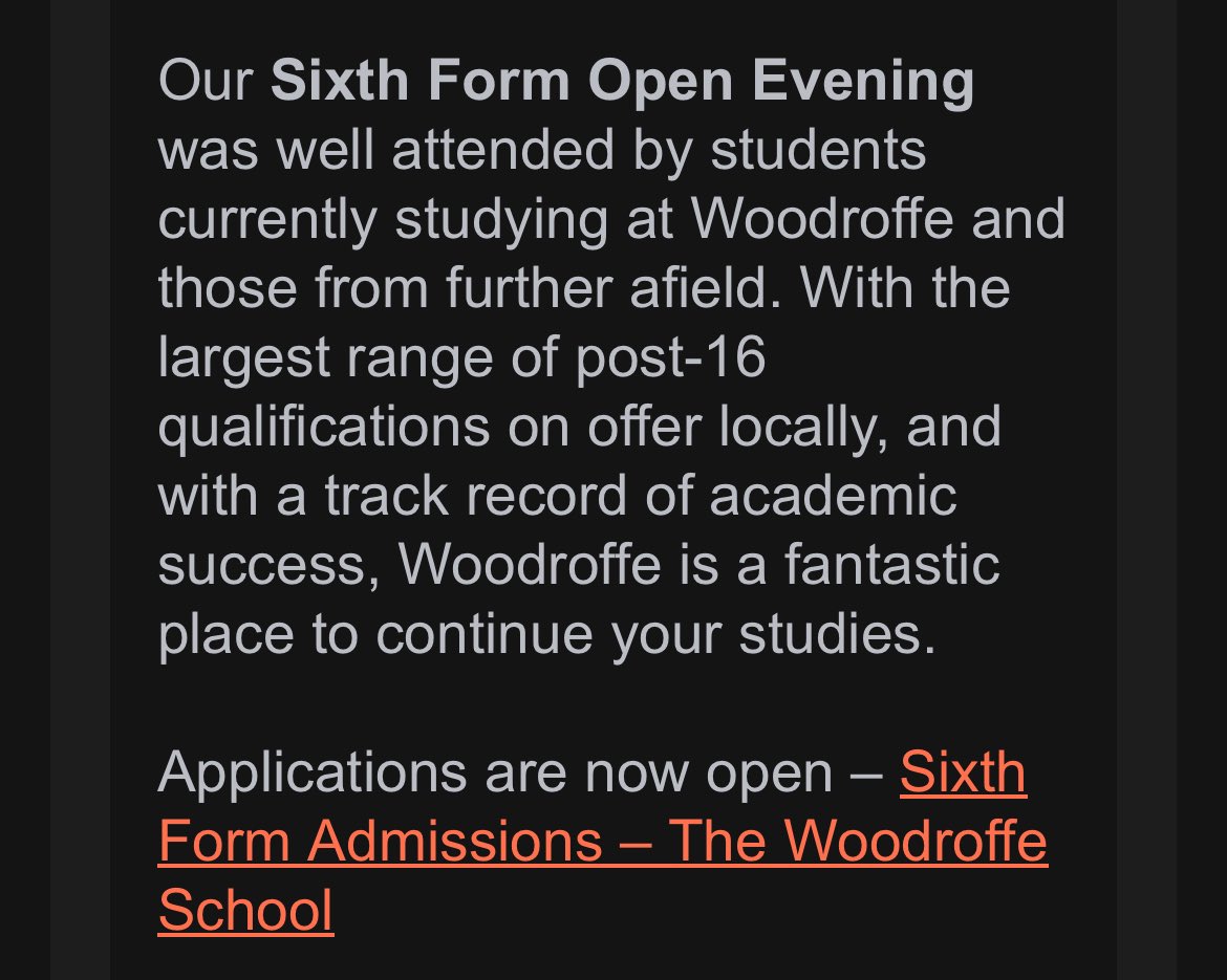 The Woodroffe School Headteacher (@headteachertws) on Twitter photo 