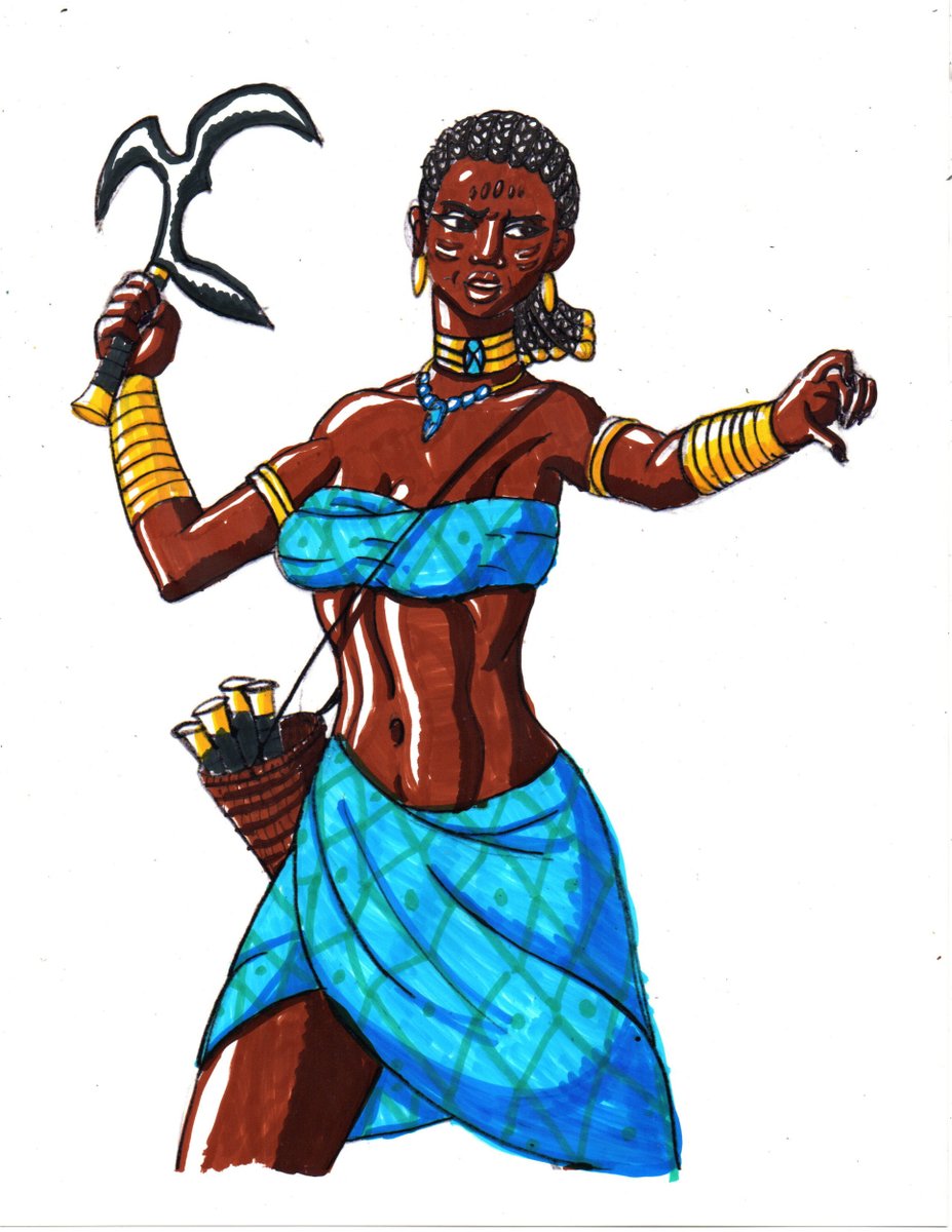 BrandonPilcher's tweet photo. Now she has some color! #african #blackwoman #womanofcolor #warriorwoman #art #ArtistOnTwitter https://t.co/MWBlcjtonT