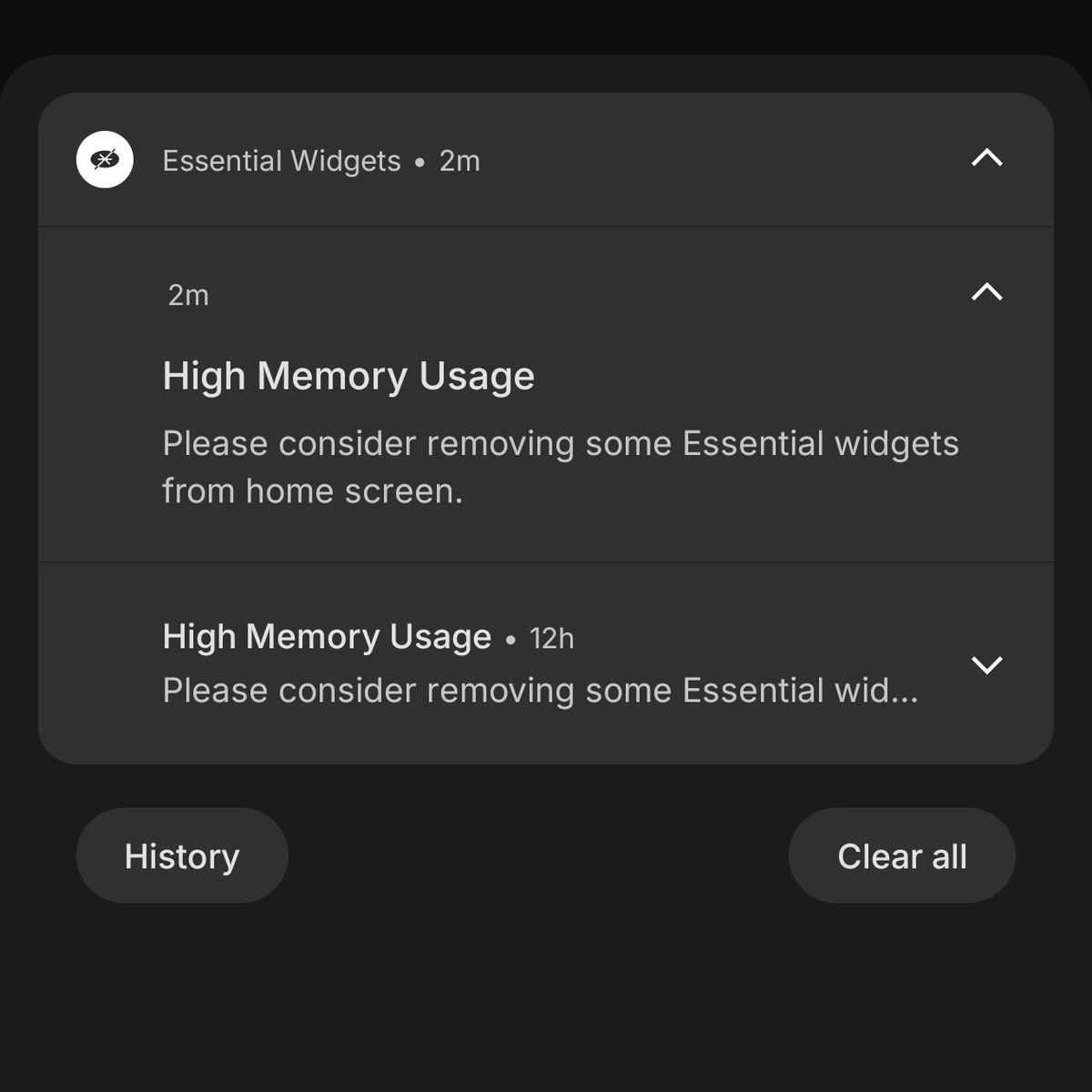 techiboy96's tweet image. I’m just using 3 essential widgets on the Nothing Phone (3) and still getting a high memory usage notification 😭
The Phone (3) supports up to 5 widgets on the home screen… so what’s going on here 👀
