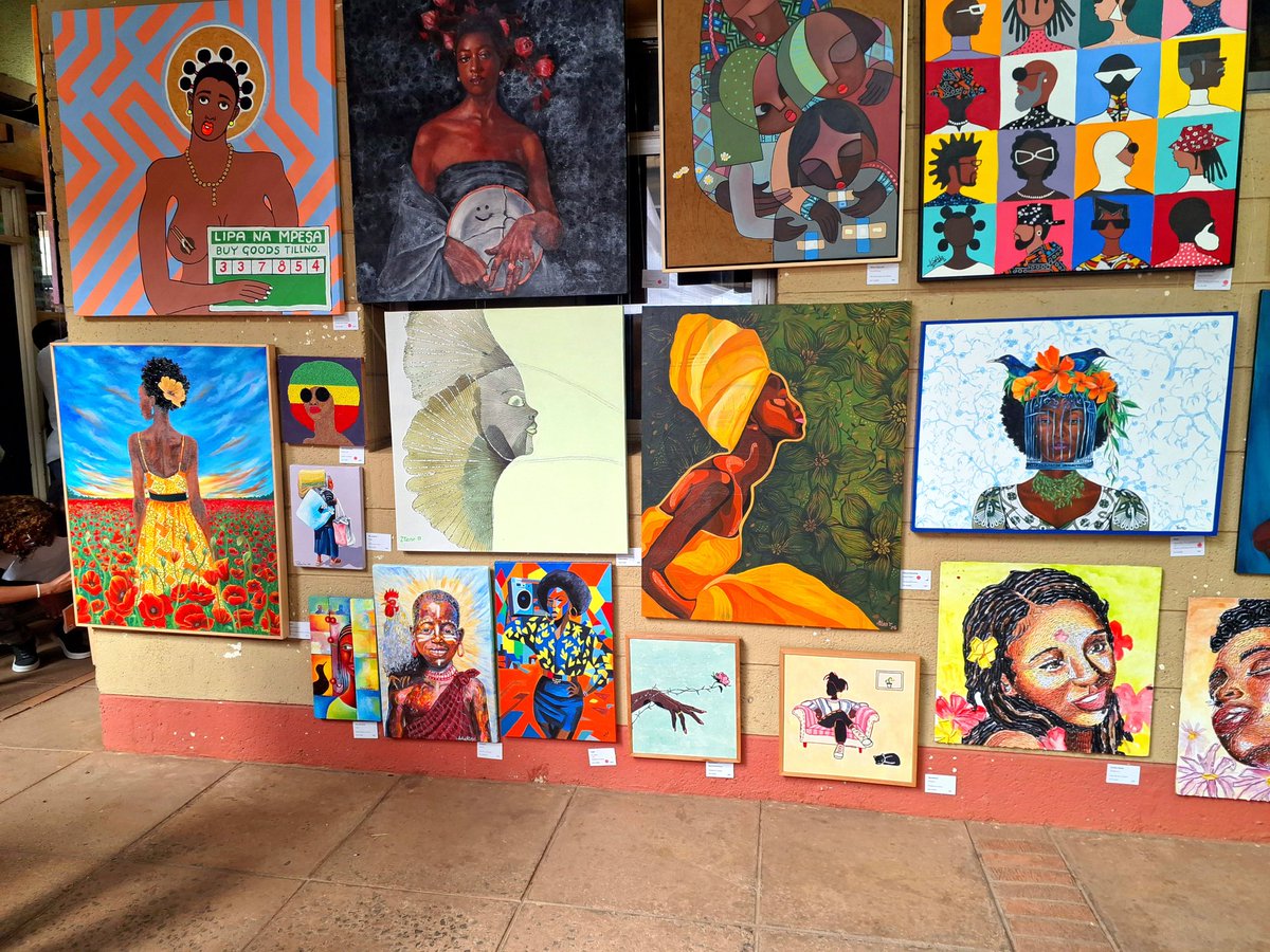 The 2nd artwork that's being showcased at <a href="/AffordableArtKE/">AffordableArtKe</a>.

The show closes today. If you haven’t passed by yet, consider this your Sunday plan!

"Unspoken Reverie"
90cm by 100cm canvas 
Acrylics and kitenge fabric on canvas