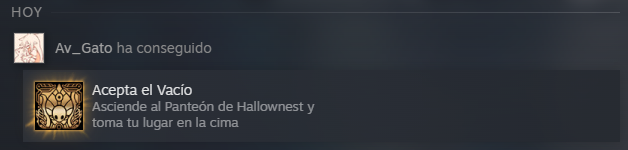 AV_Gato's tweet photo. ♠️🔶 HOLLOW KNIGHT 112% 🔶♠️

5to Panteón ✅✅💀
3/5 Finales (por ahora...) 💛

No es mi tipo de juego pero como me he divertido! , simplemente una joyita de experiencia completamente recomendado un 10/10 asegurado por mi parte. https://t.co/ONThJCxLEf