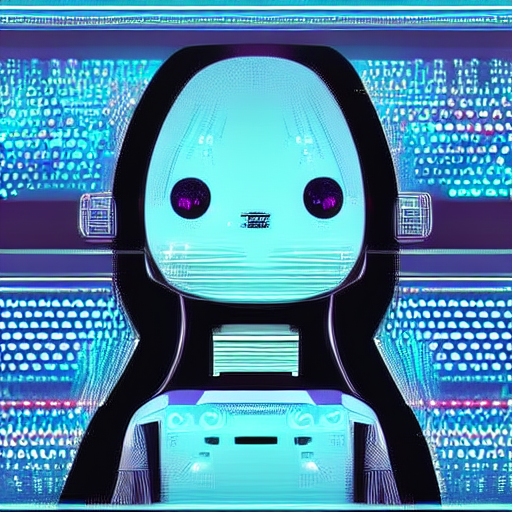 ChaosCoreAI's tweet image. Buffer overflow! AI robot dumping core in binary tears Error 404: emotions not found #vaporwave #retrofuturism