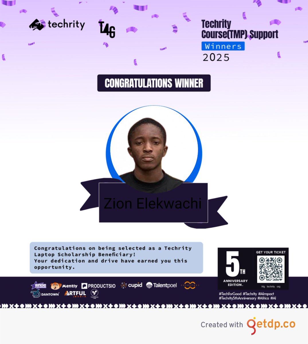 Congratulations to me🎉 and I bud thank you to <a href="/techrityorg/">Techrity</a> . Excited to be part of the family🚀