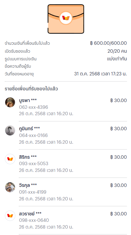 MOBI_BOTP56's tweet photo. ยินดีกับผู้โชคดีทั้ง 5 คนด้วยครับ!🎉. https://t.co/G7R6CMmz7v