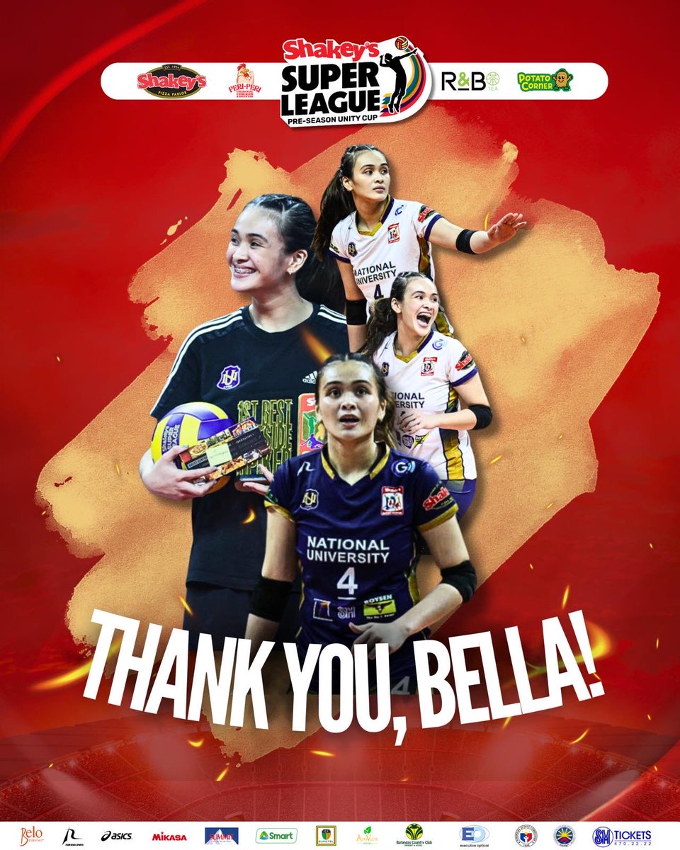 Thank you, Bella, for being the heart of the Shakey’s Super League. Your passion, grace, and dedication have inspired a generation of young athletes and fans alike. You will always be part of our SSL family! 

#ShakeysSuperLeague #AllToPlay #SSL2025