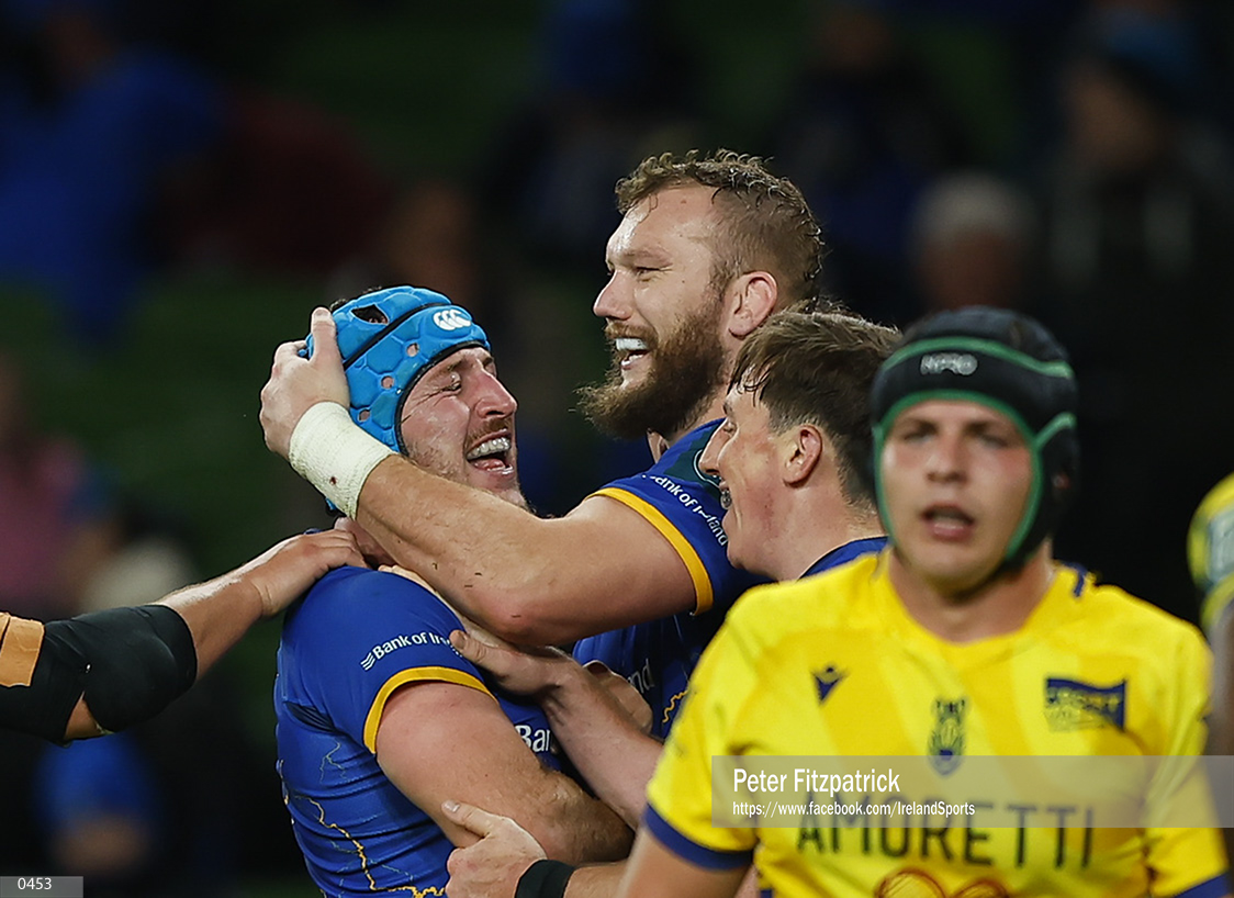 petereoin's tweet photo. 25th  October 2025; Aviva Stadium, Dublin, Ireland; United Rugby  Championship, Leinster versus Zebre Parma; Will Connors of Leinster  celebrates scoring a try in the 77th minute 50 - 26; #rugby, #RugbyUnion, #leivzeb https://t.co/erIIwipLVf