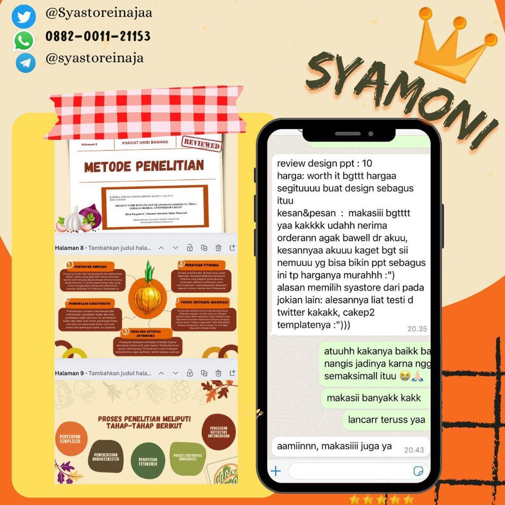 alisyakinara's tweet photo. OPEN 1 SLOT ONLY!

Joki ppt premium! yang butuh joki ppt sidang/sempro/semhas/kerja, design cakep dan rangkuman ngga asal boleh langsung wa yaa! Link wa di bio! https://t.co/jAlLz97wL8