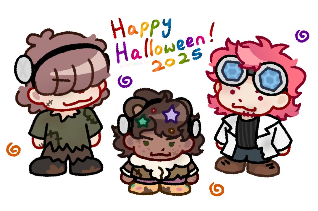 Cystall_L's tweet photo. Oh right full costumes: Gio Frankenstein and his monsters
#BeetlesoupStream #epitheterased https://t.co/BVXxKJ6Aev