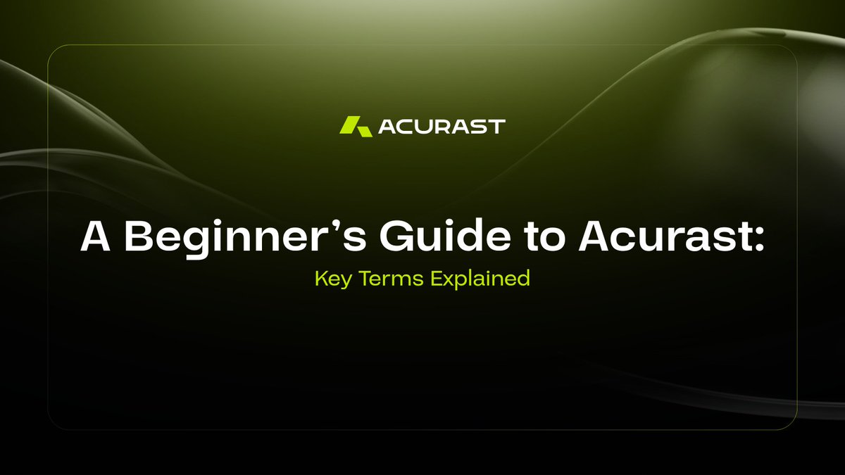 Acurast's tweet image. Lost in Web3 jargon? 🤔
Whether you’re new to Acurast or just need a refresher, this glossary breaks down the key terms behind the decentralized cloud — explained in plain, intuitive language.
acurast.com/blog/tutorials…