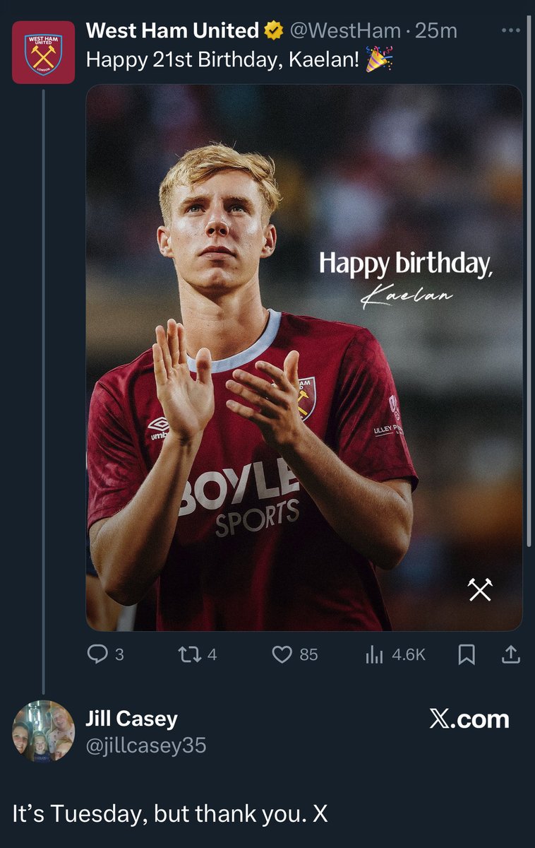 A Sunday, no game on and nothing for the club to do. So one day where the club don’t get anything monumentally wrong…

West Ham’s social media manager: