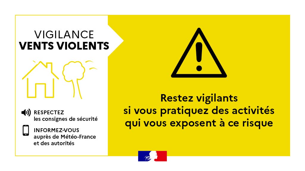 Prefet2B's tweet image. #Météo2b 🟡🌬️ | Vigilance jaune SMS à  « Vent » jusqu&apos;a 00h le 26/10.

👉🏻 Un nouveau coup de vent  est prévu demain soir
⚠️ Restez vigilants et respectez les consignes de sécurité