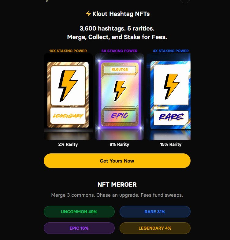 BroosterWeb3's tweet image. Happy Sunday, gKlout Legends! ❤️
Have you joined Klout yet? 👀
I believe power shouldn’t stay with just a few people, it should be for all of us.  
@kloutgg is making this real for me.  
It’s not just big creators or influencers earning from trends anymore. Now, anyone can…