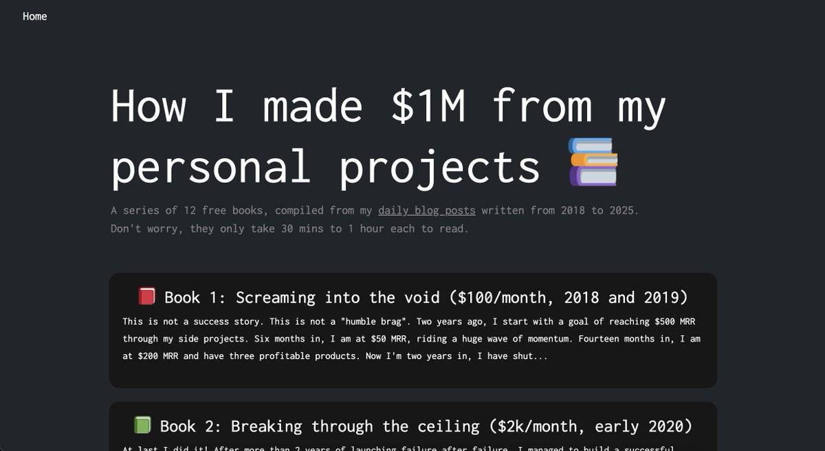 priyankapudi's tweet photo. I am not promoting these here, but seriously I have learnt a lot from these 3 here. For Solo Builders these are gold 🤑💸

1. Alex West's books on building - must read

2. Tony Dinh's My Indie Book - covers A to Z

3. Make by Pieter Levels - classic start

links below 👇 https://t.co/fSbWxz0XtX