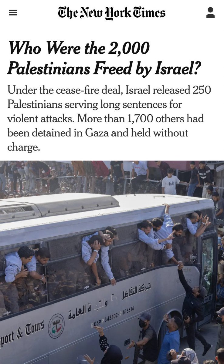 HonestReporting (@honestreporting) on Twitter photo 1/
If you want to know who the 2,000 Palestinians freed by Israel *actually* were – don’t go looking in this <a href="/nytimes/">The New York Times</a> piece. It’ll have you thinking Israel just rounded up random civilians.
We brought receipts. Footage. Photos. Facts.
Here’s what the NYT left out. 🧵 1/
If you want to know who the 2,000 Palestinians freed by Israel *actually* were – don’t go looking in this <a href="/nytimes/">The New York Times</a> piece. It’ll have you thinking Israel just rounded up random civilians.
We brought receipts. Footage. Photos. Facts.
Here’s what the NYT left out. 🧵
