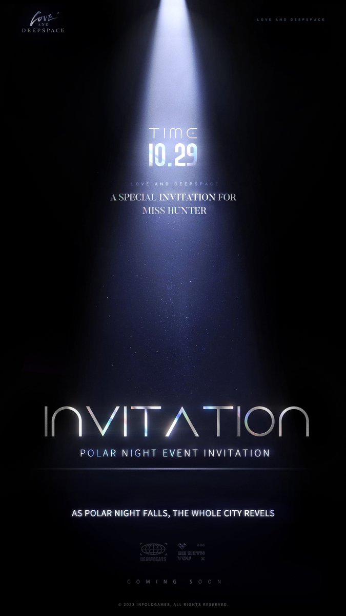 Love and Deepspace (@love_deepspace) on Twitter photo When the world plunges into endless night, restless hearts come alive in the shadows.
πLet the revelry take over! Please accept this special invitation β
On October 29, dive into the polar night with him and embrace your wildest passions!
βββ
πͺOfficial Discord: When the world plunges into endless night, restless hearts come alive in the shadows.
πLet the revelry take over! Please accept this special invitation β
On October 29, dive into the polar night with him and embrace your wildest passions!
βββ
πͺOfficial Discord: