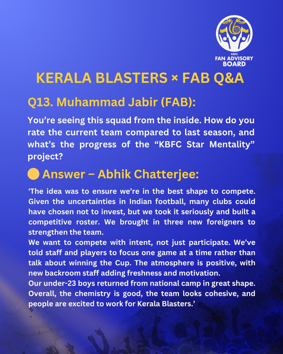 fab_kbfc's tweet photo. “The Star 🌟”
Question 13/16:
#FABKBFC #FanAdvisoryBoard #KeralaBlasters #KBFC #FAB #LouderTogether https://t.co/43YIPNRe6Z