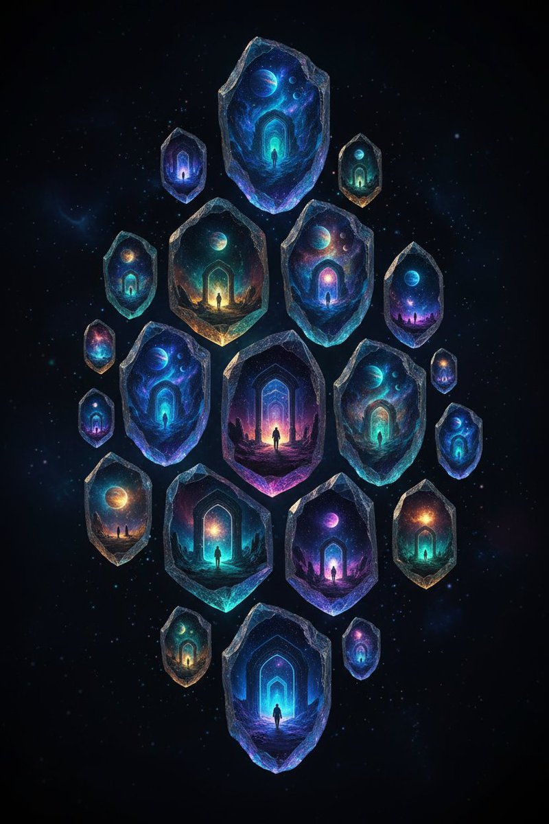 tanisha_flow's tweet image. Art NFT art piece depicted as crystal fragments, within which glow planets, a portal, and the figure of a traveler. Each fragment is a separate NFT &quot;dream shard,&quot; and together they form the entirety of @Somnia_Network 

#SomniaOdyssey

fragment-of-a-dream.nfts2.me