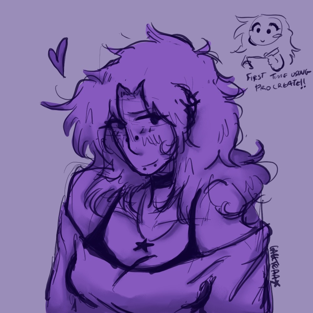 GaeeTeaa's tweet image. I finally got procreate! I&apos;m still getting used to it but I like it :] 
(Also yes my oc seal gal is wearing Library Of Ruina uniform!)
#arttwt #artmoots #ocsart #doodles