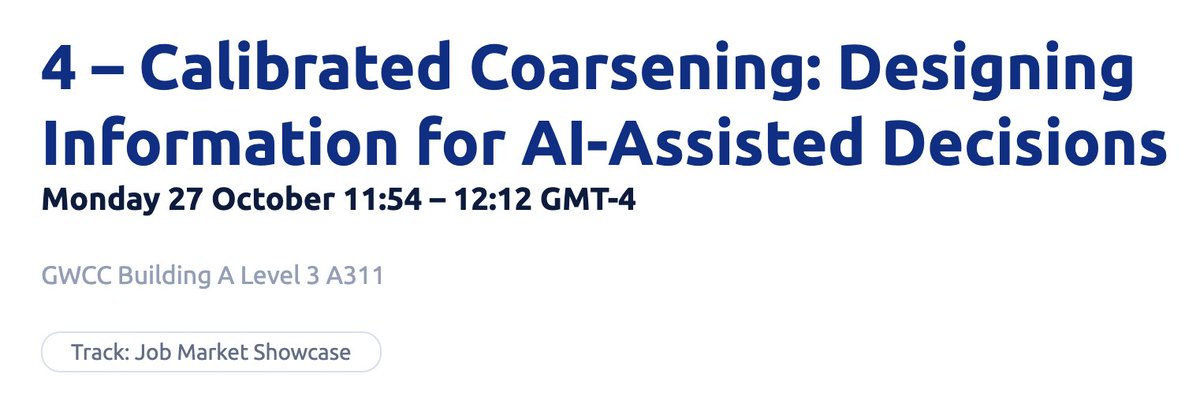 Looking forward to presenting at CIST and <a href="/INFORMS/">INFORMS</a>  in Atlanta later today and tomorrow! Please come say hi if you're around!