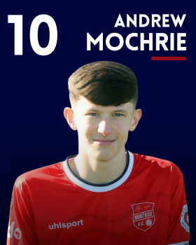 Spfl debuts: League One        

Name: Andrew Mochrie
Club: <a href="/MontroseFC/">Montrose FC</a> 
Nationality: Scottish🏴󠁧󠁢󠁳󠁣󠁴󠁿
Place of birth: Dundee, Scotland  
Year of birth: 2008   
Previous Club: Graduate from <a href="/MontroseFCYouth/">Montrose FC Academy</a> Academy. Was previously <a href="/DUFCAcademy/">Dundee United FC Academy</a>. Well done Andrew!