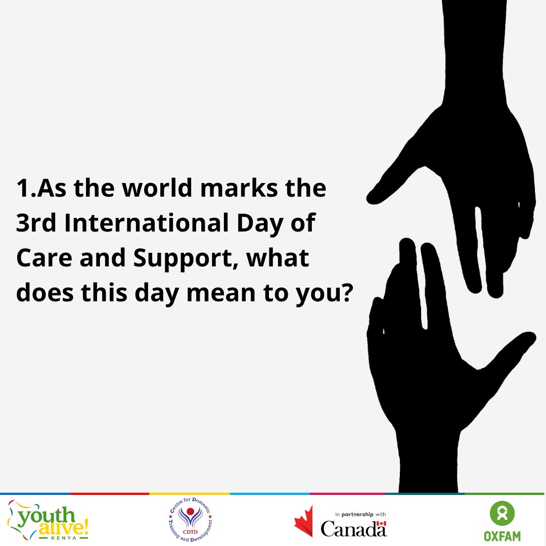 YouthAliveKe's tweet image. .As the world marks the 3rd International Day of Care and Support, what does this day mean to you? 
@oxfamkenya @OxfamCanada @GAC_Corporate @CDTD_  @MakeCareCount @PurityJebor @OxfaminAfrica @gender_ke  #TimeToCare #IDCS2025