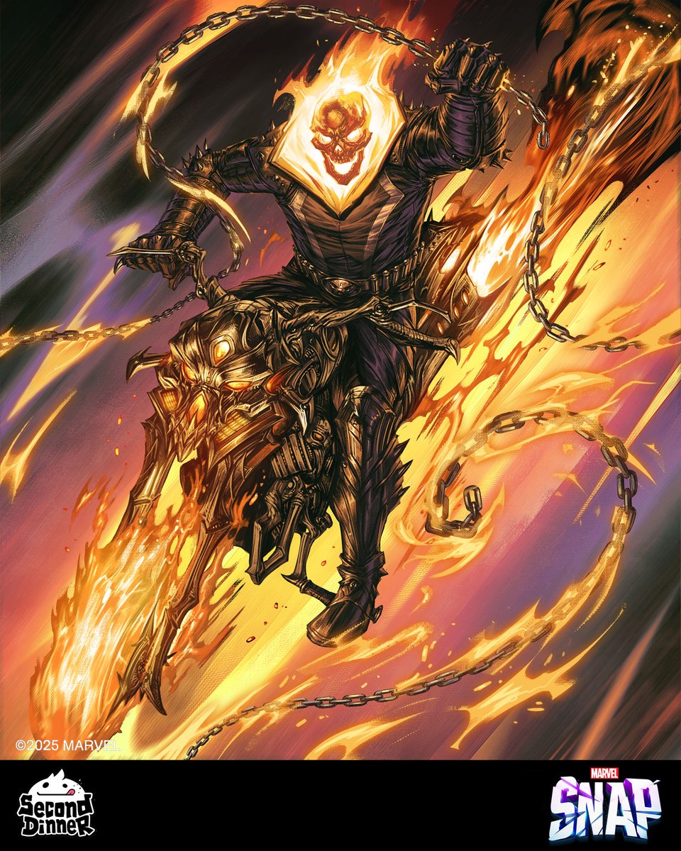 TGuardinian's tweet image. Hello Folks!
Here's good Ol' Johnny Blaze
The GhostRider

Variant Card made for MARVEL SNAP: series 3
#MarvelSNAP #Marvel