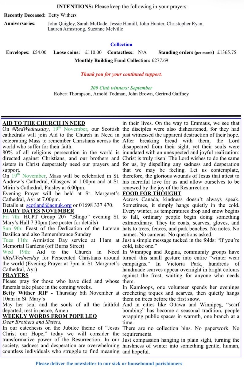 Our weekend bulletins for the 30th Sunday in Ordinary Time.