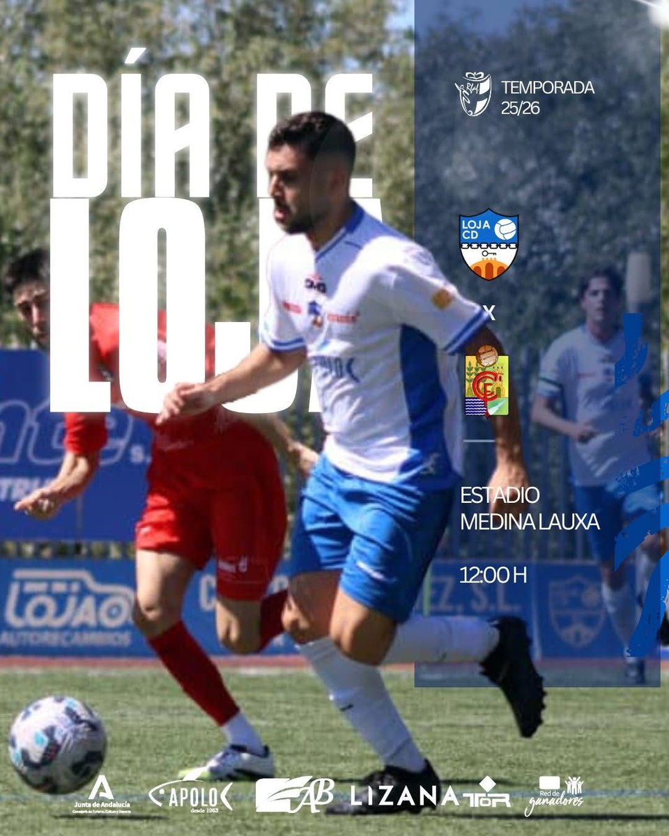 ⚽📆 ¡𝐃𝐈𝐀 𝐃𝐄 𝐏𝐀𝐑𝐓𝐈𝐃𝐎!

7⃣ Jornada 7
🆚 Cuevas CF, 12:00 h

💙🤍 ¡𝐕𝐀𝐌𝐎𝐒 𝐋𝐎𝐉𝐀!
 #SOMOSLOJA #temporada2526