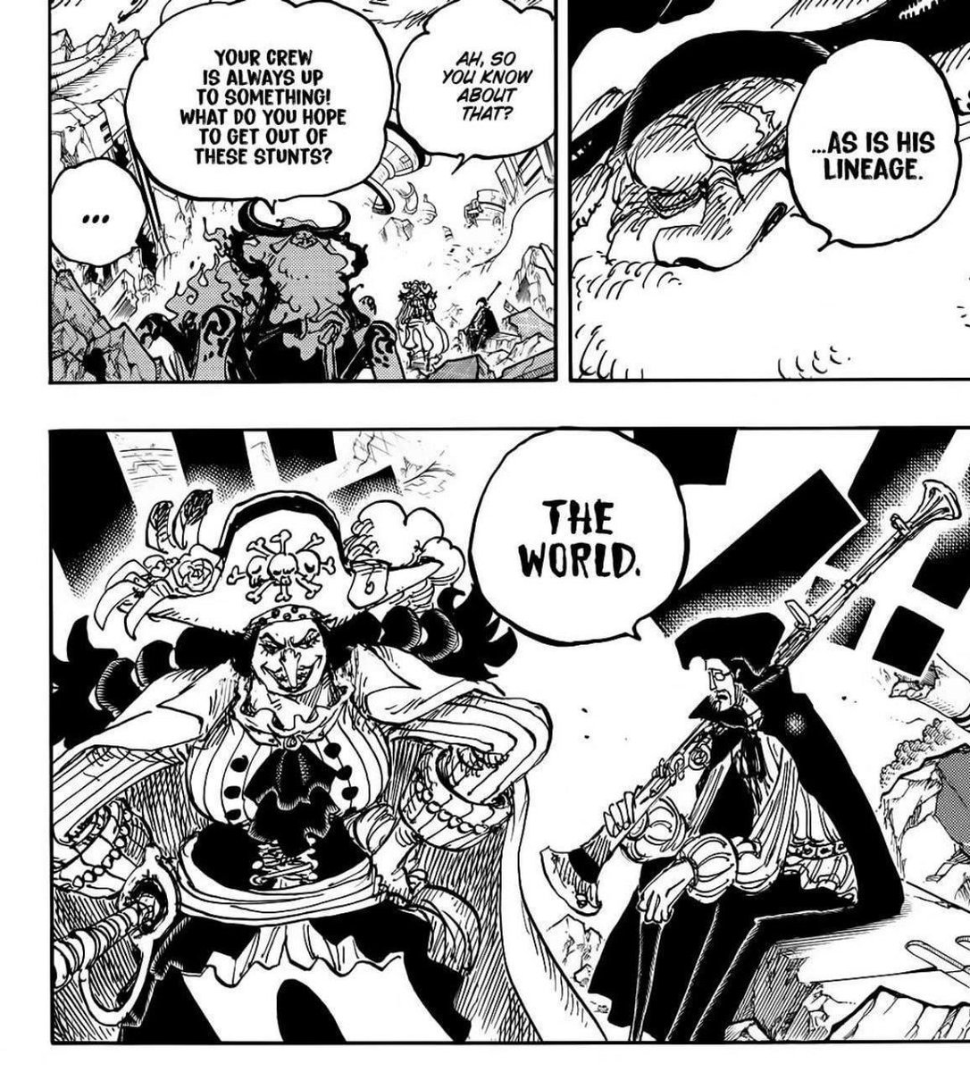 My theory is that BB team is trying to kill and replace Imu. They even told Saturn that their goal is The World and in 1162 Xebec referred to Imu as The World #onepiece1163 #onepiece #blackbeard
